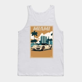 Miami Honda NSX Travel Art Poster Tank Top